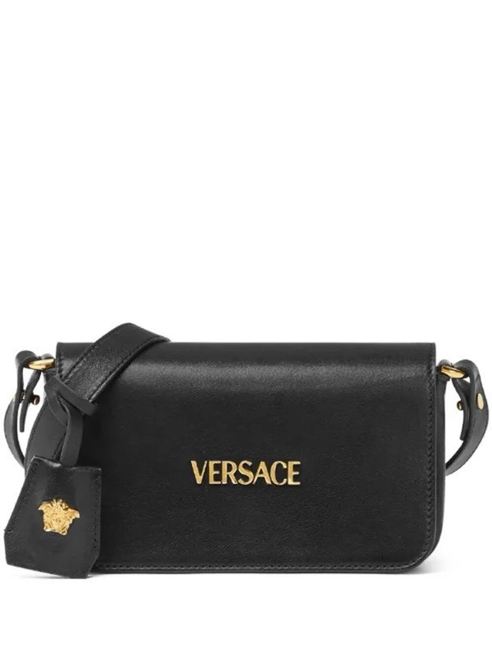 Versace Tag Flap Crossbody Bag